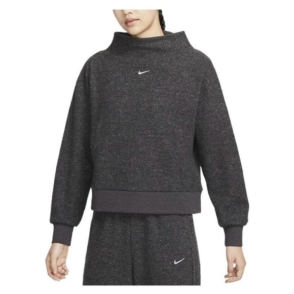 Nike Therma Fit Women’s Mock Neck Training Top 'Grey' Size Medium - Picture 1 of 11